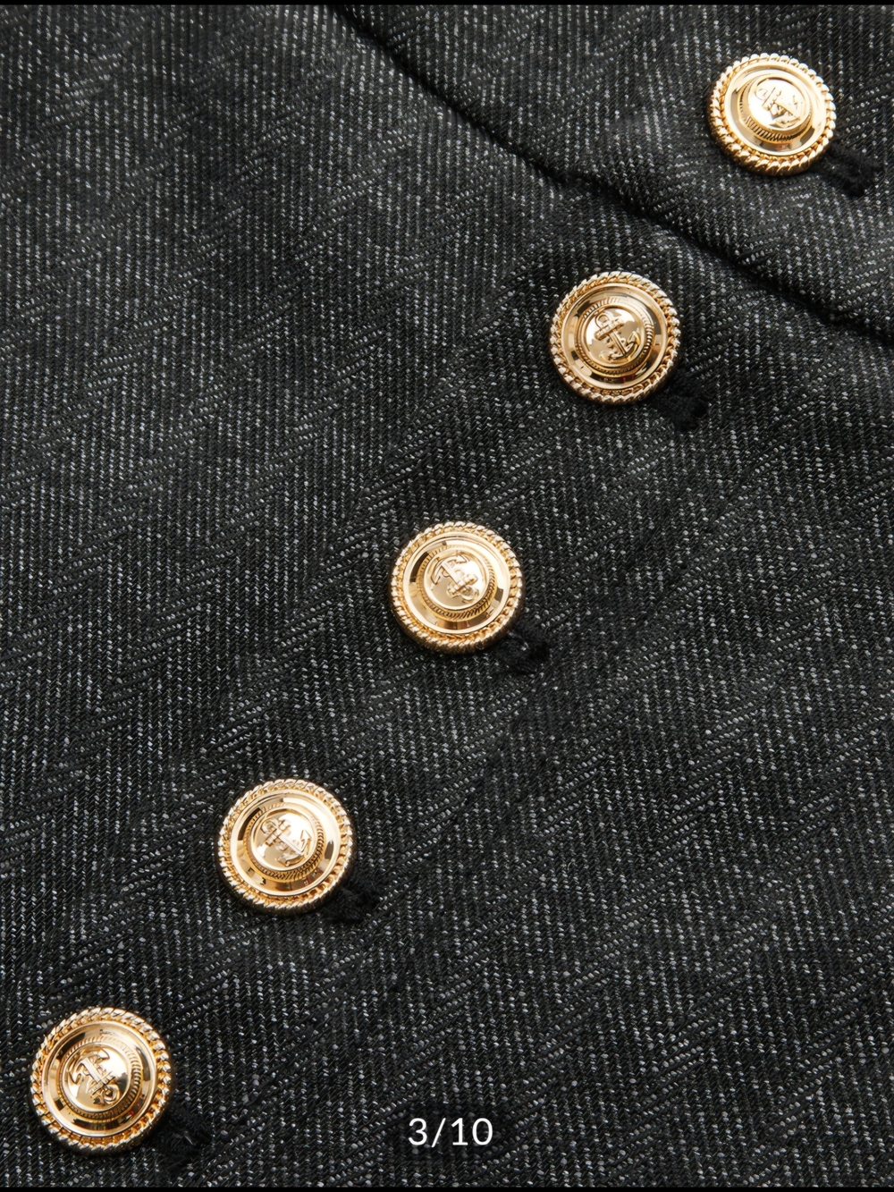 Commense High-Waisted Button-Front Wide-Leg Pants - Picture 3 of 5